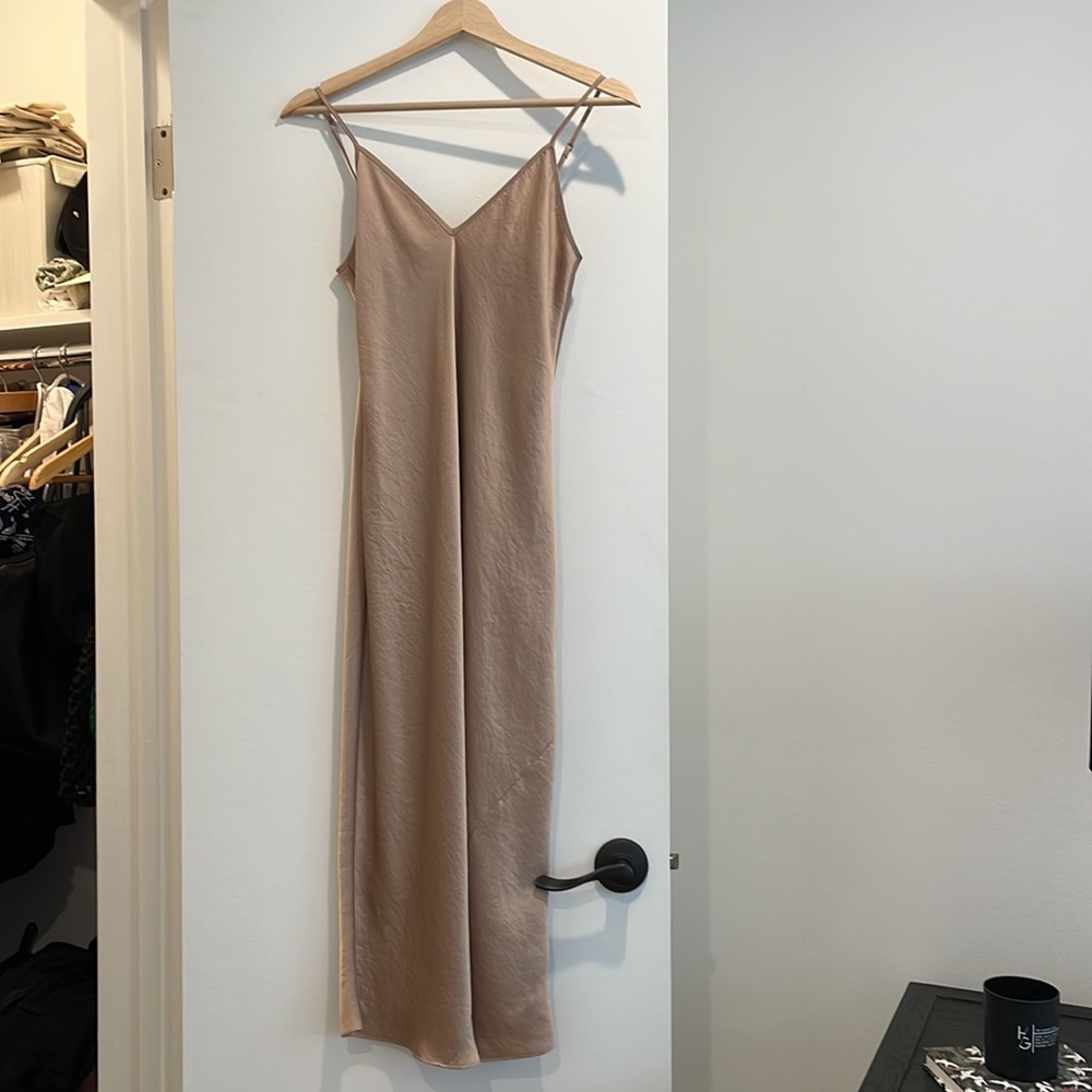 ARITZIA ROSE GOLD SLIP DRESS - Picture 2 of 4